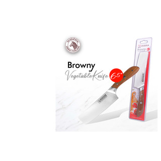Dao inox zebra browny vegetable cán gỗ 6.5" - 990610
