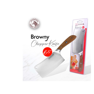 Dao nhà bếp inox zebra browny chopper cán gỗ 6.5" - 990620