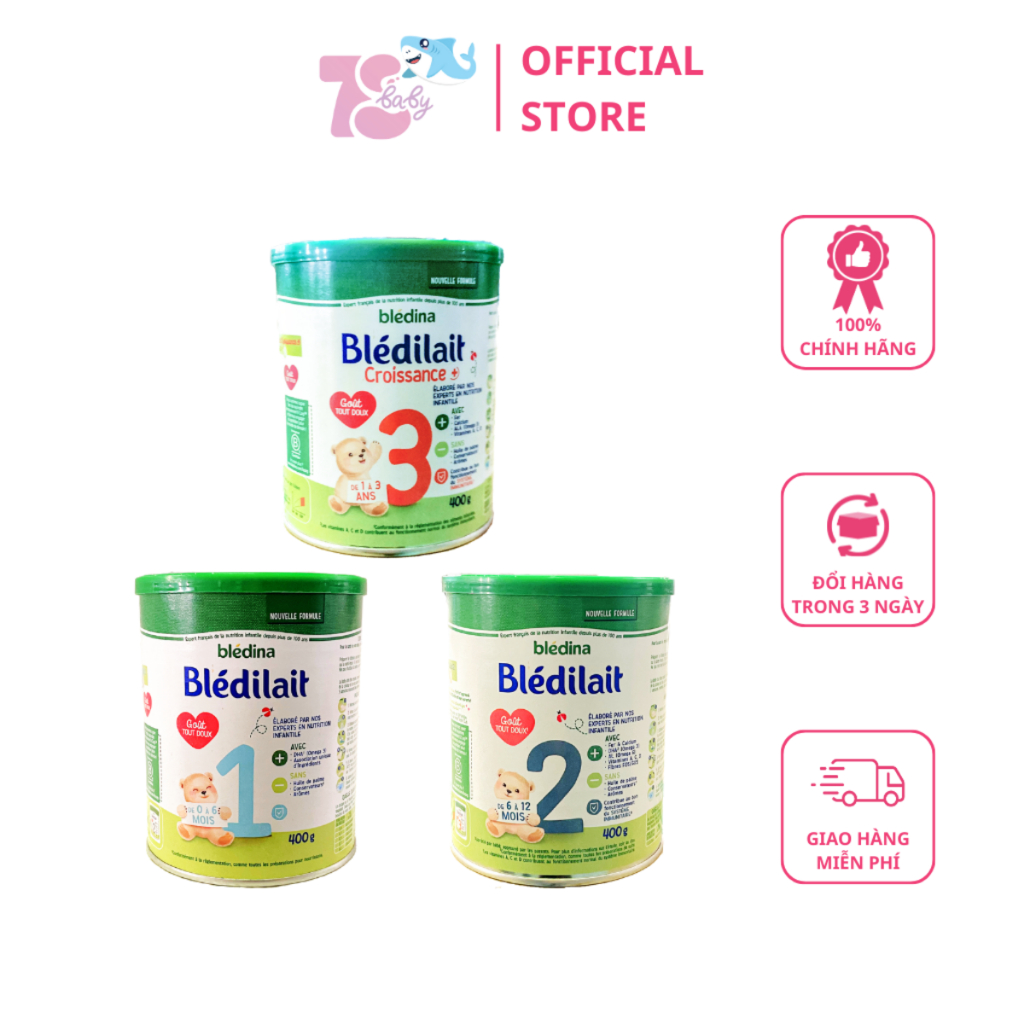 Sữa Bledilait số 1,2,3 400g nhạt mát