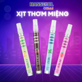 Xịt thơm miệng Mouth Spray Flavor hương chanh, cà phê, dâu, bạc hà cho hơi thở thơm mát 10ml Hanseoul
