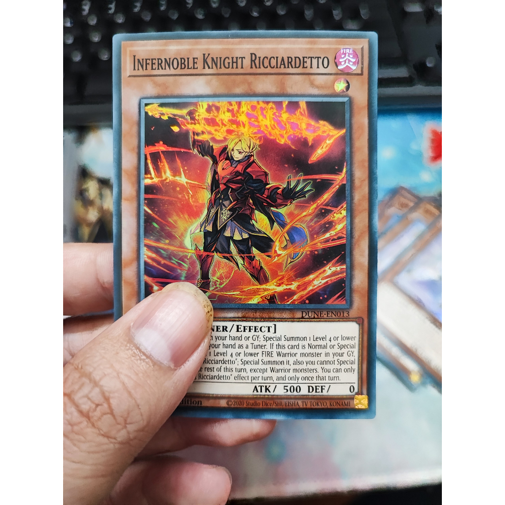 1 lá thẻ bài Infernoble Knight Ricciardetto - DUNE-EN013 - Super Rare 1st Edition