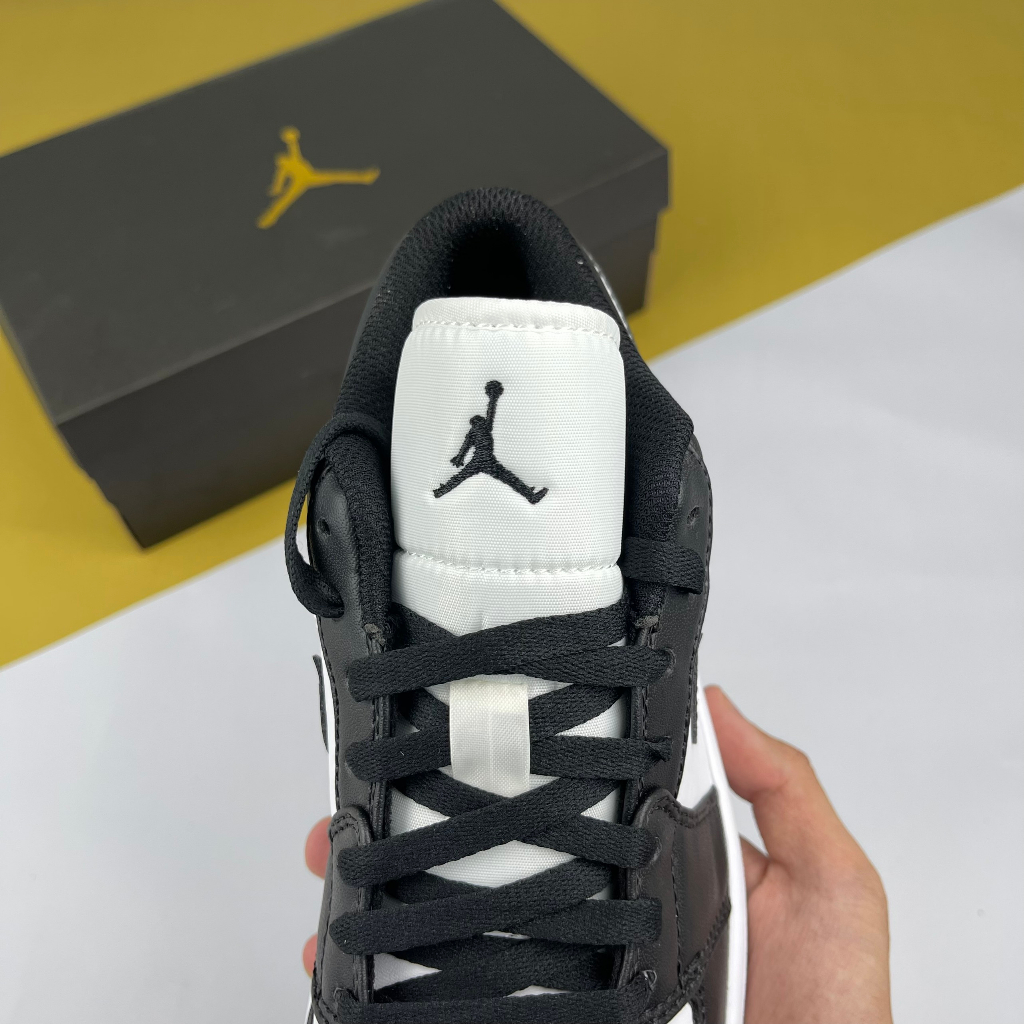 Giày JD1 Low Panda Black White, JD1 Thấp Đen Trắng Bản Da Cao Cấp - Than.Shoes