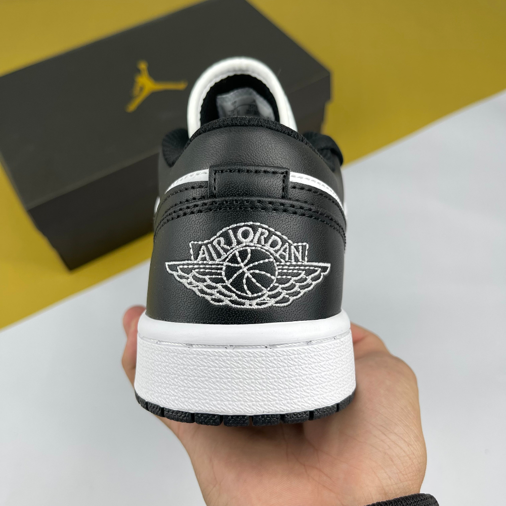 Giày JD1 Low Panda Black White, JD1 Thấp Đen Trắng Bản Da Cao Cấp - Than.Shoes