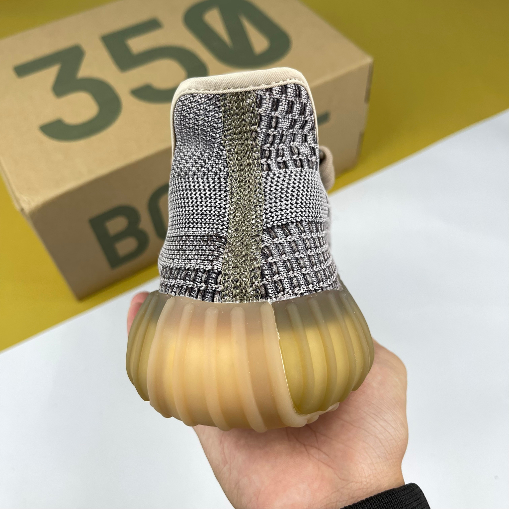 Giày Yz350 V2 Fade, Yz 350 Nâu Đất Hàng Cao Cấp Đế Nén Hạt Chuẩn - Than.Shoes