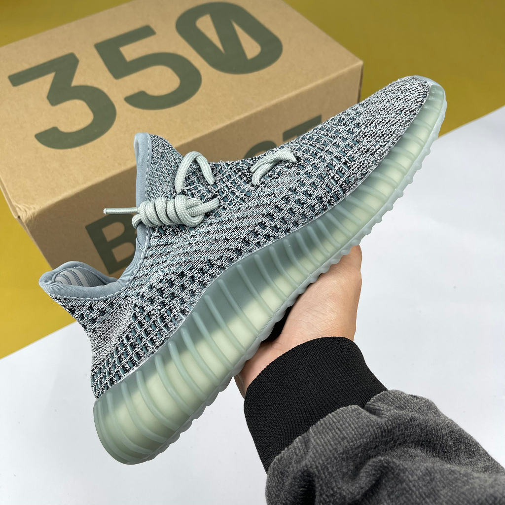 Giày Yz350 V2 Ash Blue, Yz 350 Xanh Rêu - Than.Shoes