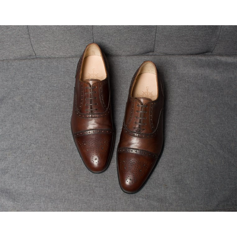 Giày Da Nam Thời Trang Lịch Lãm Kiểu Dáng Oxford Chất Liệu Da Bê Nhập Khẩu
