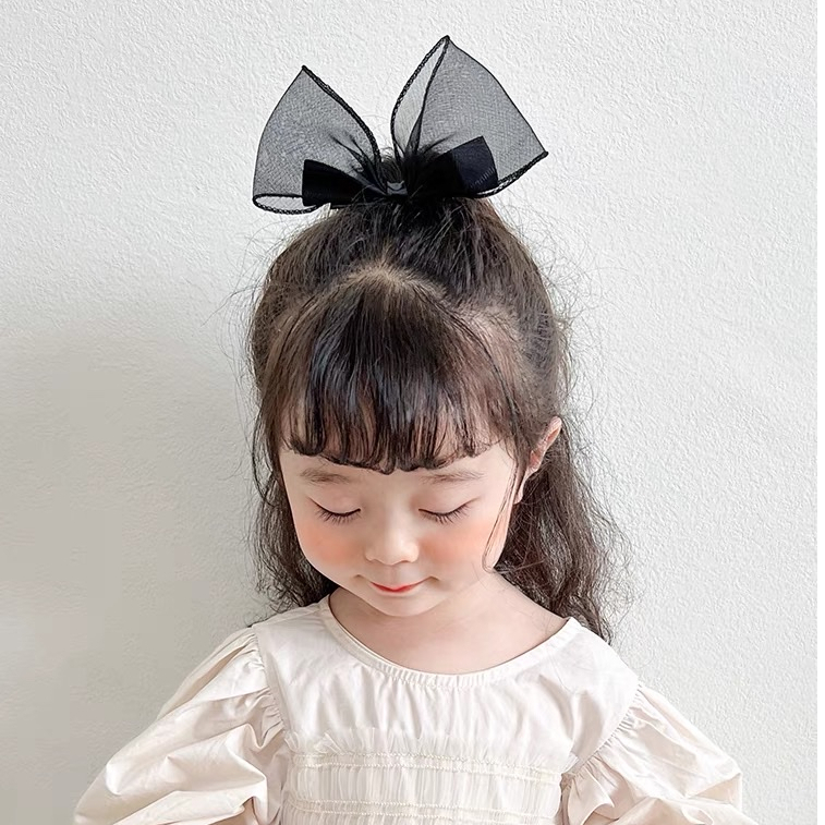 Set 2 kẹp tóc nơ voan, set kẹp tóc cho bé gái đáng yêu tiểu thư cho bé gái L015