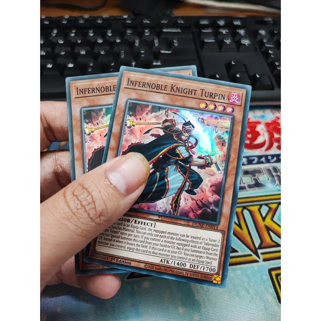 1 lá thẻ bài Infernoble Knight Turpin - DUNE-EN014 - Super Rare 1st Edition