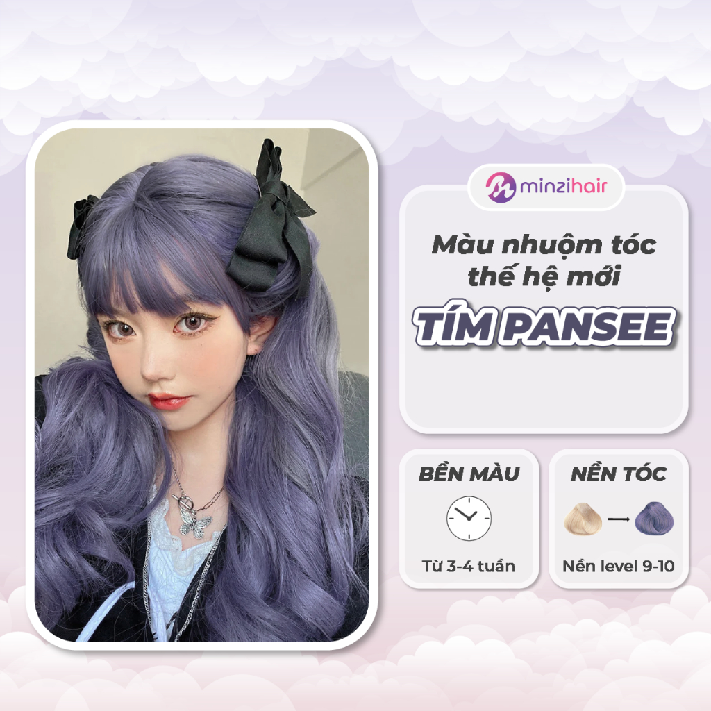 Thuốc nhuộm tóc Màu Tím Pansee Thế Hệ Mới - Cẩn Tẩy Tóc - Minzihair, Minzihair HCM