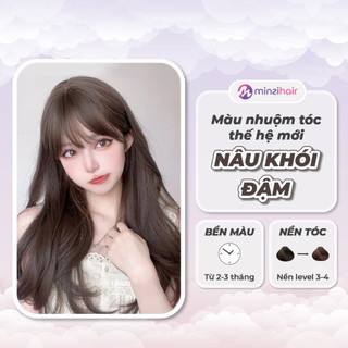  Thuốc nhuộm tóc Màu Nâu Khói Đậm Thế Hệ Mới - Không Cẩn Tẩy Tóc - Minzihair Minzihair HCM 