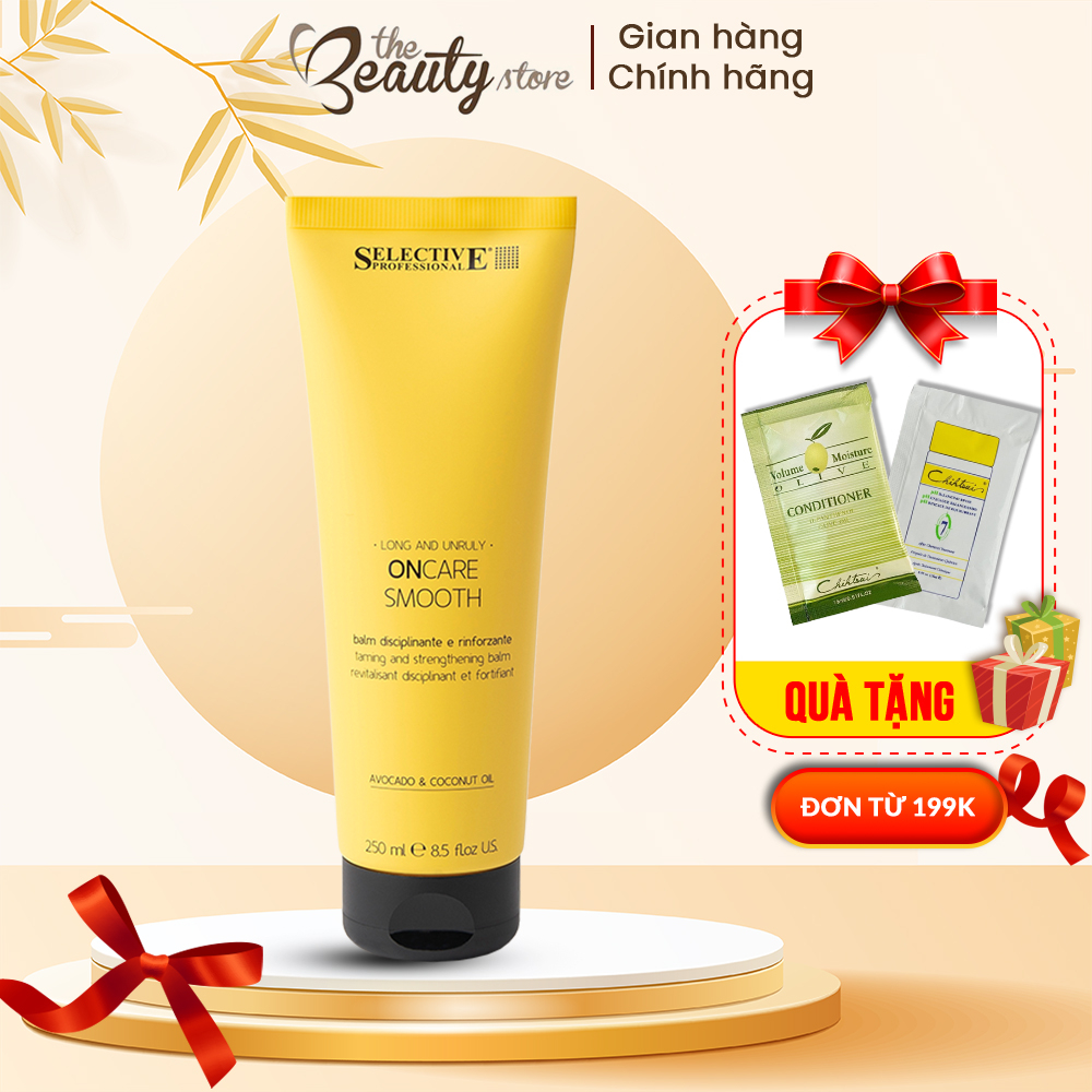 Dầu Xả Siêu Mượt Tinh Chất Dừa Và Bơ Selective Oncare Smooth Balm, Phục Hồi Tóc Hư Tổn Hiệu Quả 250ml