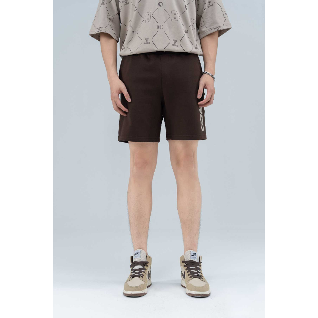 Quần Short Nỉ Nam BOO Dáng Bermuda In Logo BOO Local Flavor