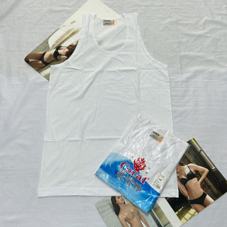 Áo lót nam Coral màu trắng cổ tròn chất cotton thấm hút mồ hôi (áo thun lá san hô) ba lỗ và có tay Tín Thành chính hãng