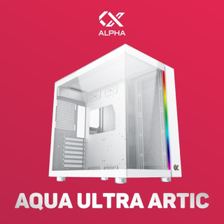 Vỏ case máy tính xigmatek aqua ultra artic - premium gaming e-atx, argb strip