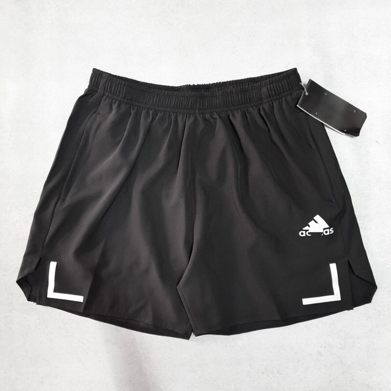 QUẦN ĐÙI THỂ THAO 2 LỚP NAM TẬP GYM TẠ CHẠY BỘ TENNIS CẦU LÔNG LOGO PHẢN QUANG