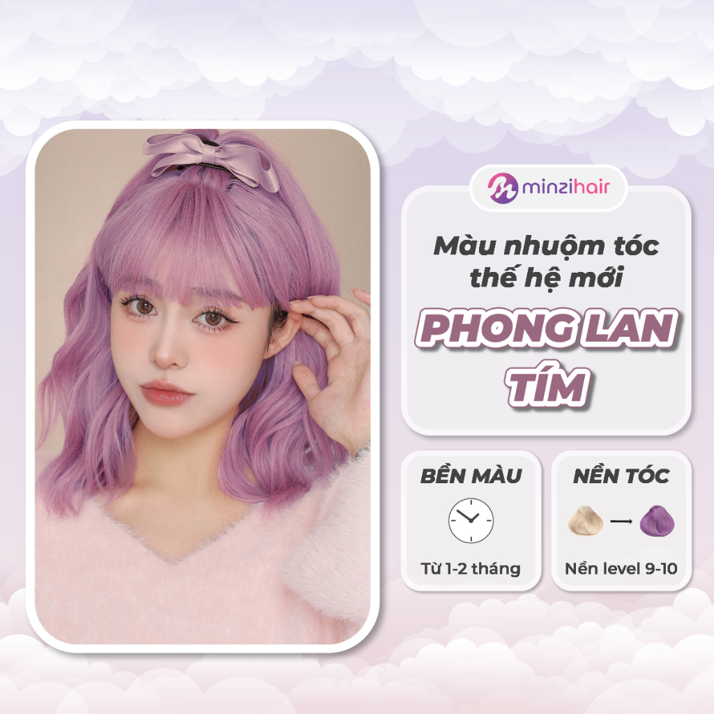 Thuốc nhuộm tóc Màu Phong Lan Tím Thế Hệ Mới - Cần Tẩy Tóc - Minzihair, Minzihair HCM