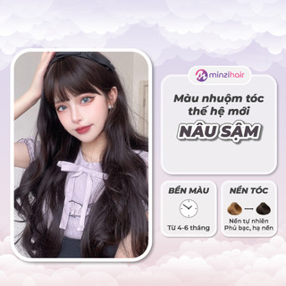  Thuốc nhuộm tóc Màu Nâu Sậm Thế Hệ Mới - Lên Từ Nền Tự Nhiên - Phủ Bạc Hạ Nền - Minzihair Minzihair HCM 