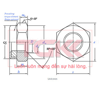 Đai ốc khóa mạ đầu PVC (M12-M18)