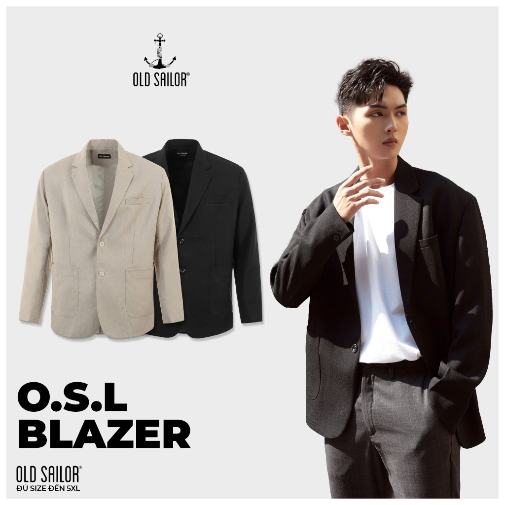 Áo Khoác Blazer Nam OLD SAILOR Hàng Limited Chất Vải Cotton Lót Dù 2 Lớp Dày Dặn Thoáng Mát Bigsize