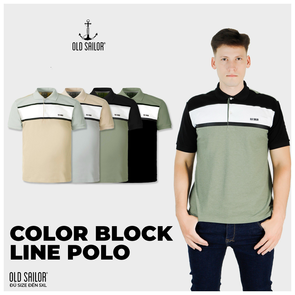 Áo Thun Polo Nam OLD SAILOR Chất Vải Pique Cao Cấp Thấm Hút Mồ Hôi Chống Tia UV Big Size 100kg