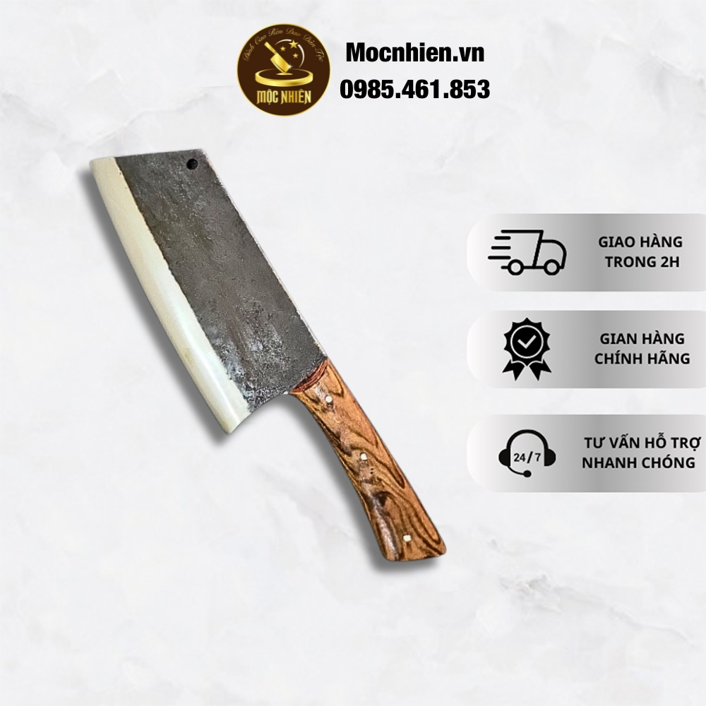 Dao Chặt Gà, Vịt, Xương Siêu Cứng  - Mộc Nhiên Phúc Sen - DC02 - Hàng Cao Cấp
