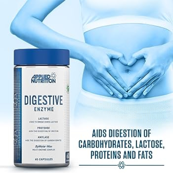 Viên uống men tiêu hoá Applied Nutrition Digestive Enzyme 60 lần dùng