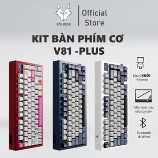 [HỎA TỐC HN - HCM] Bộ kit bàn phím cơ không dây V81 PLUS | Mạch xuôi | Hotswap | 3 Modes | VIA