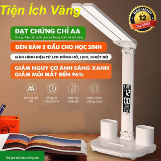 Đèn học tích điện thông minh chống cận bảo vệ mắt tích hợp màn hình led đa chức năng version mới thêm quạt