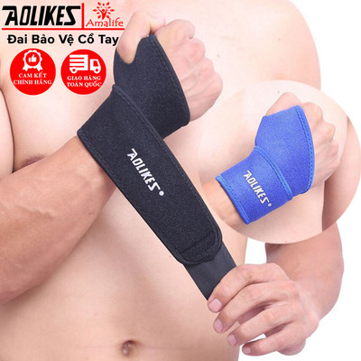 Băng Quấn Bảo Vệ Cổ Tay Chính Hãng Aolikes AL7937 Hỗ trợ Nẹp Khớp Cổ Tay Tập Gym Tập Thể Thao Quần Vợt Chọn Màu Cao Cấp