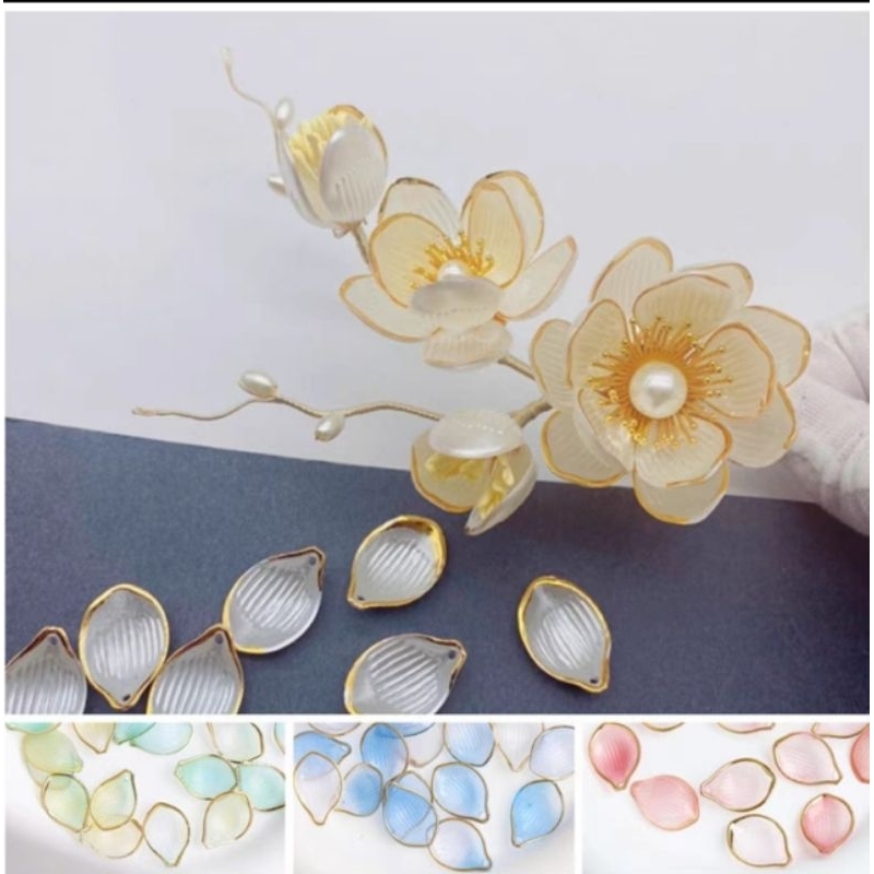 Set 10 cánh hoa sen 16x23mm - nguyên liệu làm trâm cài tóc thủ công handmade DIY