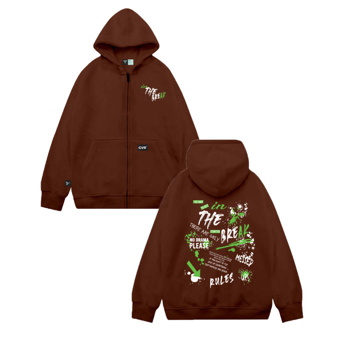 Áo khoác HOODIE ZIP localbrand GAVER - THE BREAK  +
