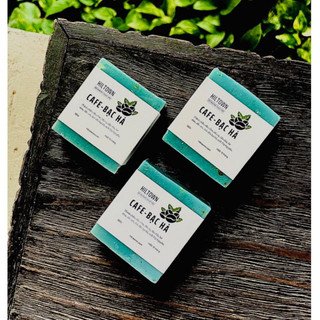 Xà bông thiên nhiên handmade nghệ cam, cafe bạc hà Hiltown 50g