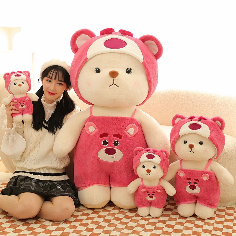 Gấu Bông Lêna Cosplay Gấu Dâu Lotso, PKC, Kitty Dễ Thương