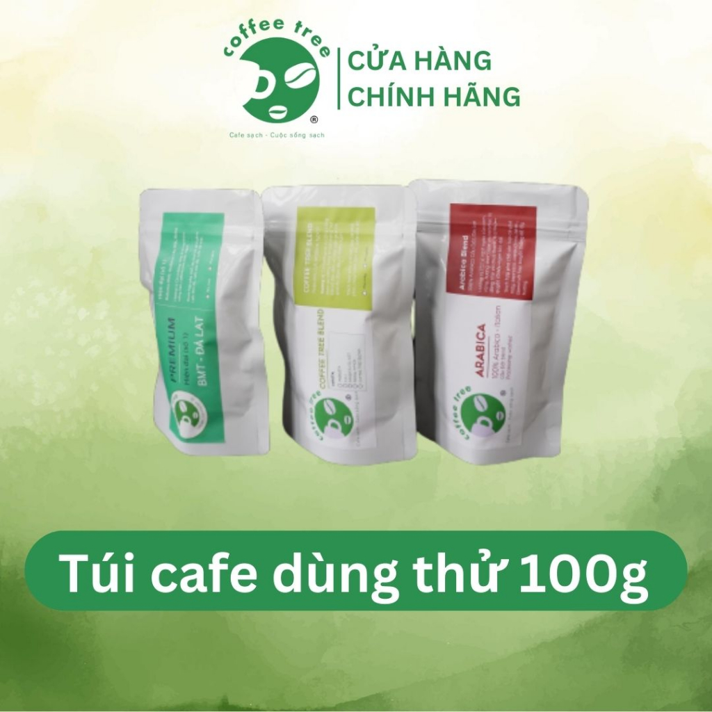 1 túi Cafe 100g dùng thử các loại - Cà phê rang xay nguyên chất Coffee Tree