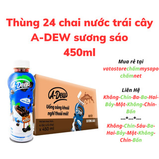 Thùng 24 chai nước trái cây a-dew sương sáo 450ml / lốc 6 chai nước trái cây a dew sương sáo 450ml