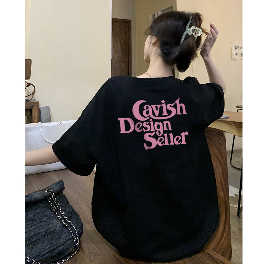 FOCUS local brand thời trang form rộng đen áo phông nữ áo rộng thời unisex bigsize áo thun 100%cotton