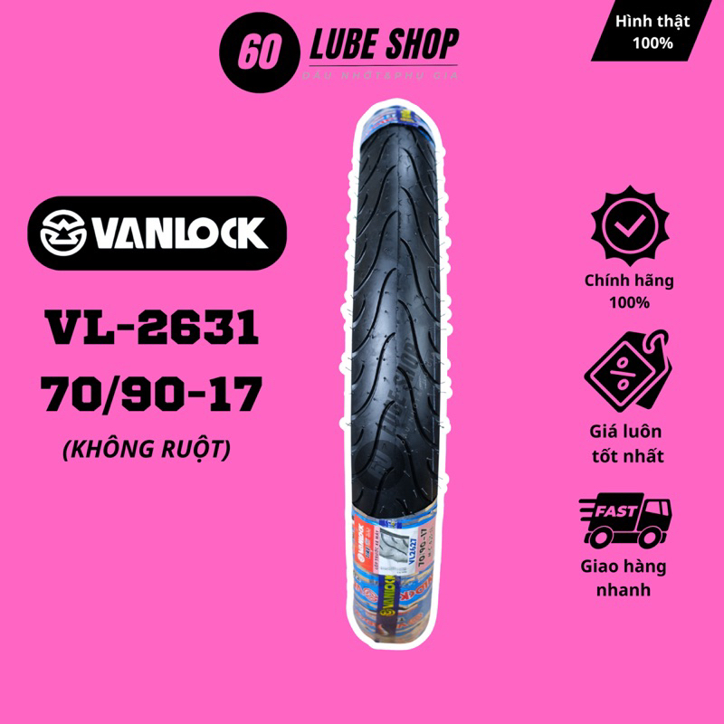 Vỏ lốp xe máy VANLOCK 70/90-17 TL VL2627 Gai Michelin Pilot Street