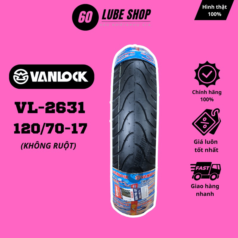 Vỏ lốp xe máy VANLOCK 120/70-17 TL VL2631 Gai Michelin Pilot Street