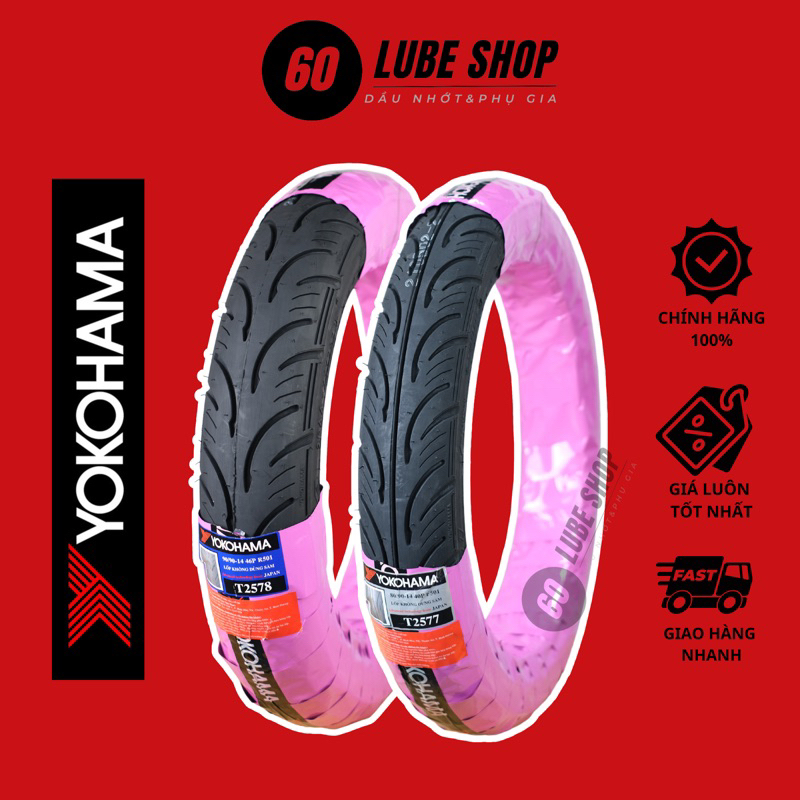 Vỏ lốp xe máy YOKOHAMA 80/90-14 | 90/90-14 TL F501