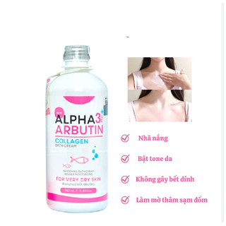 Sữa tắm dưỡng trắng da alpha arbutin 3+ plus collagen bath cream 350ml xuất xứ: thái lan