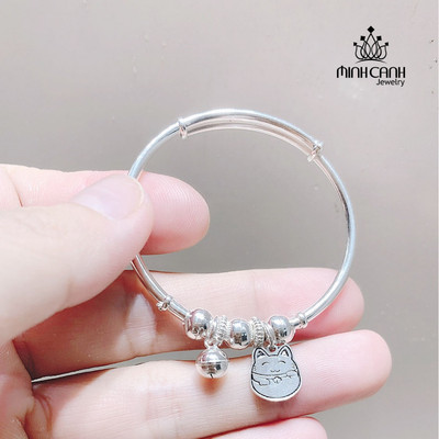 Vòng Bạc 3 Bi Mix Con Giáp Khắc Tên Cho Bé - Minh Canh Jewelry