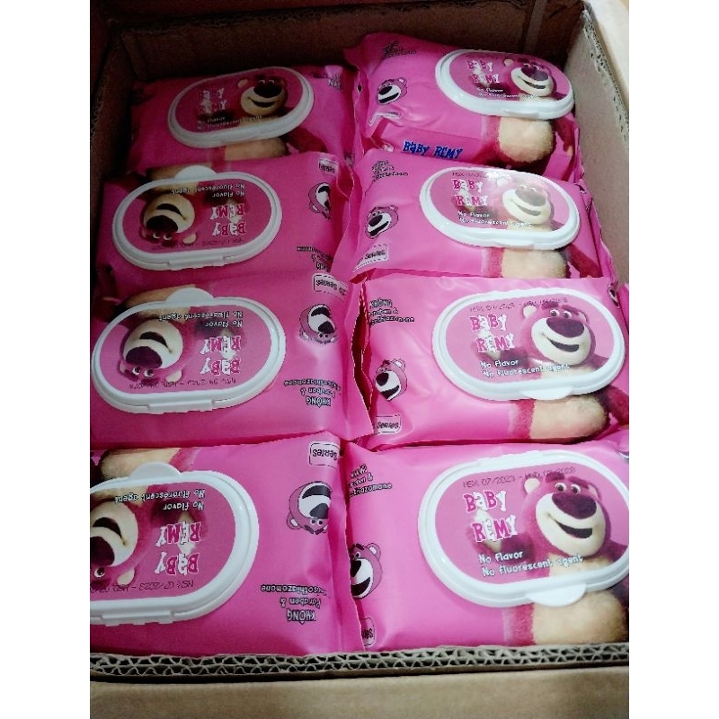 Khăn Ướt Gấu Dâu 120 Tờ Không Mùi An Toàn.