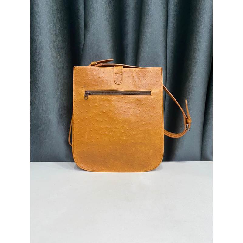 Túi si dáng độc lạ nhập Nhật da bò dập vân đà điểu