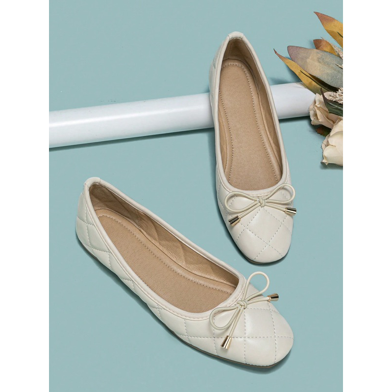 Giày bệt nữ trám đính nơ