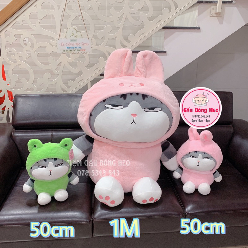Gấu Bông Mèo Hoàng Thượng Siêu Cấp, hàng nhập cao cấp size 50cm/75cm/1M