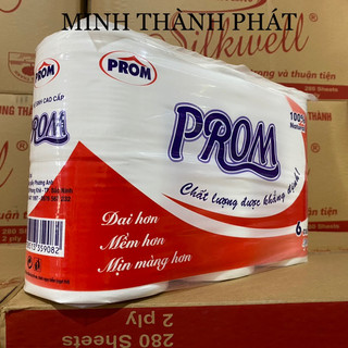 Giấy Vệ Sinh Prom 3 Lớp 6 Cuộn Mềm Mịn Nhật Bản