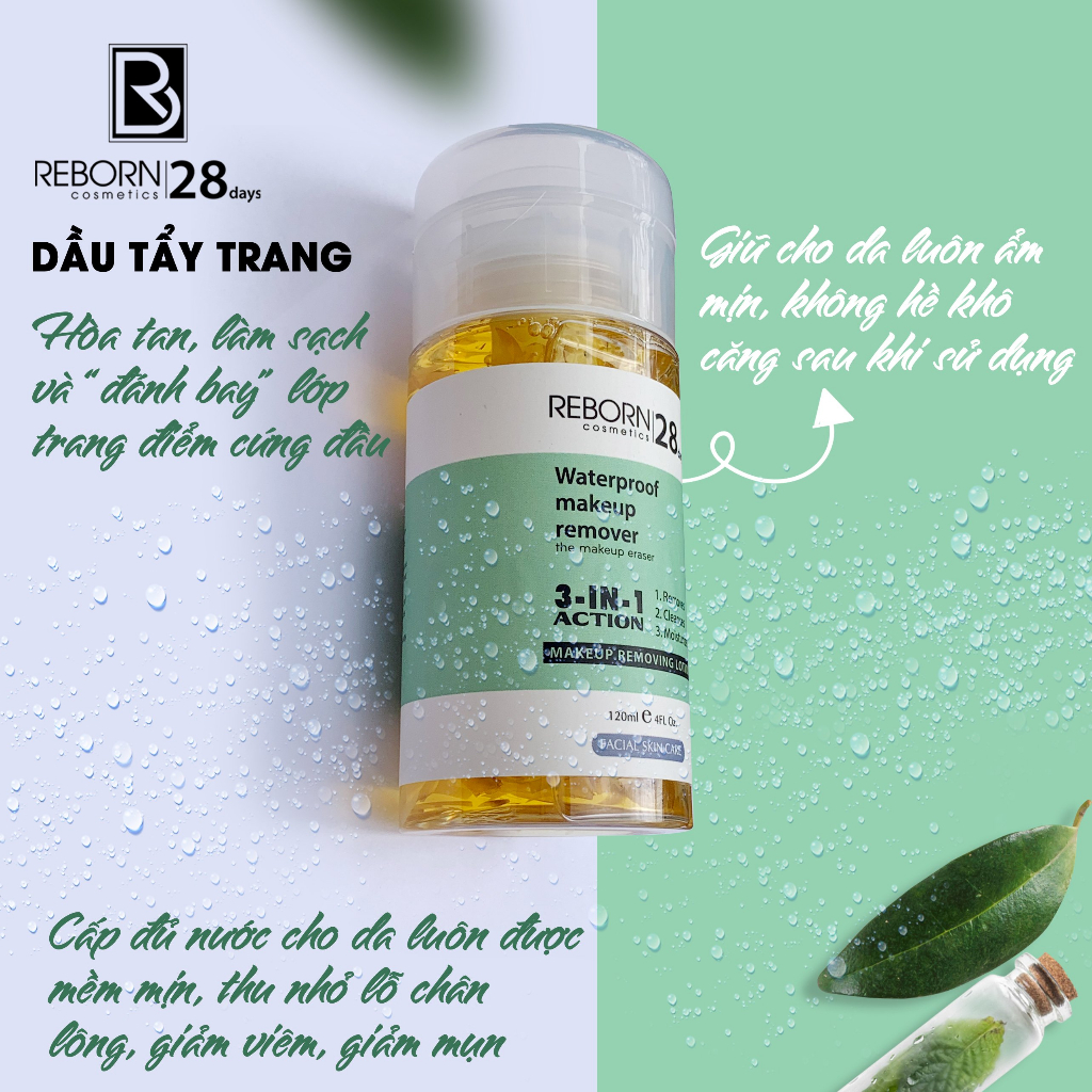 Nước Tẩy Trang Hoa Cúc Makeup Remover Reborn 120ml Chính Hãng