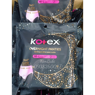 Băng vệ sinh kotex đêm dạng quần size m-l 2 miếng