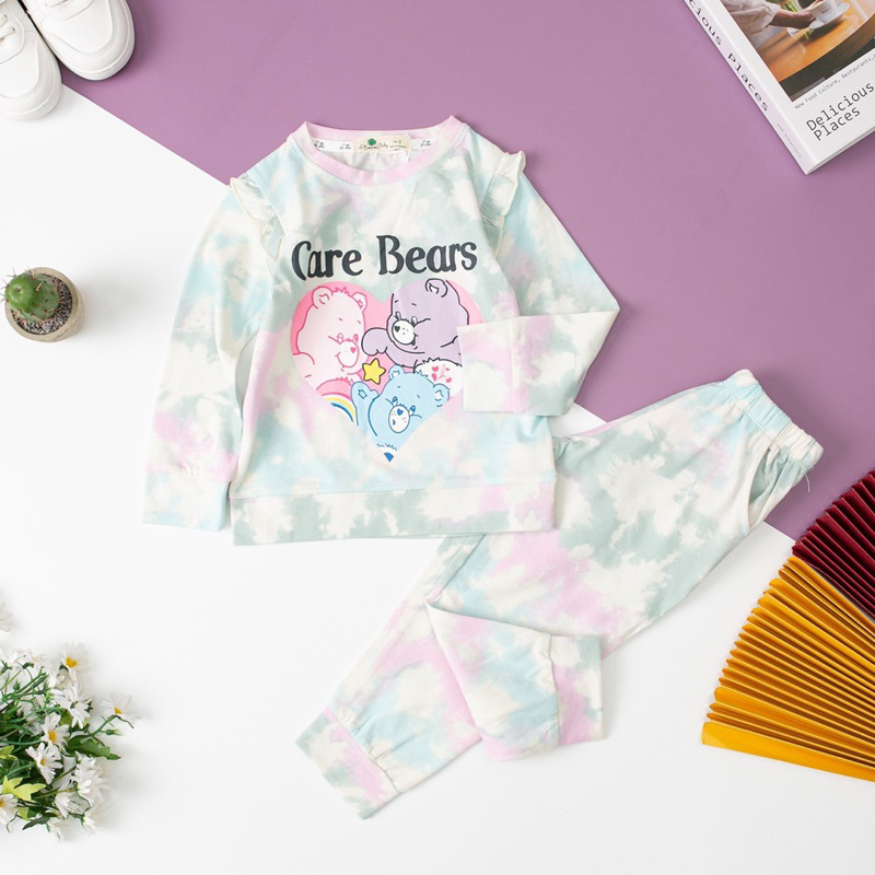 Bộ bé gái thu đông loang 2-8y . Chất cotton mềm mịn, thoáng mát, thấm hút mồ hôi, co giãn tốt