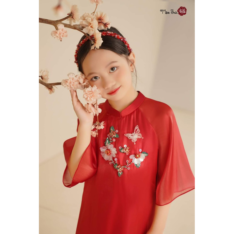 Áo dài cách tân bé gái chất liệu cao cấp - ADAN34